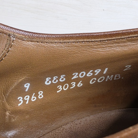 Allen Edmonds Ellsworth Oxford Cap Toe Brown Leather Men\'s Shoes Size 9 EEE‎ main image 8